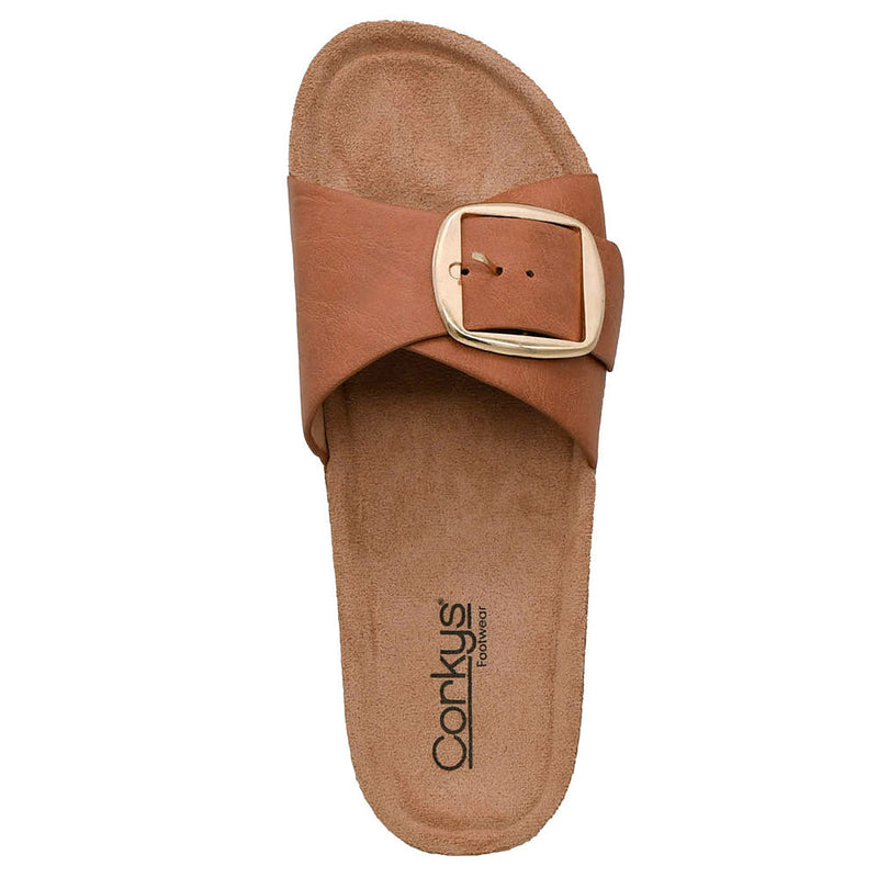 Corkys Footwear Women's Cognac Road Trip Slide