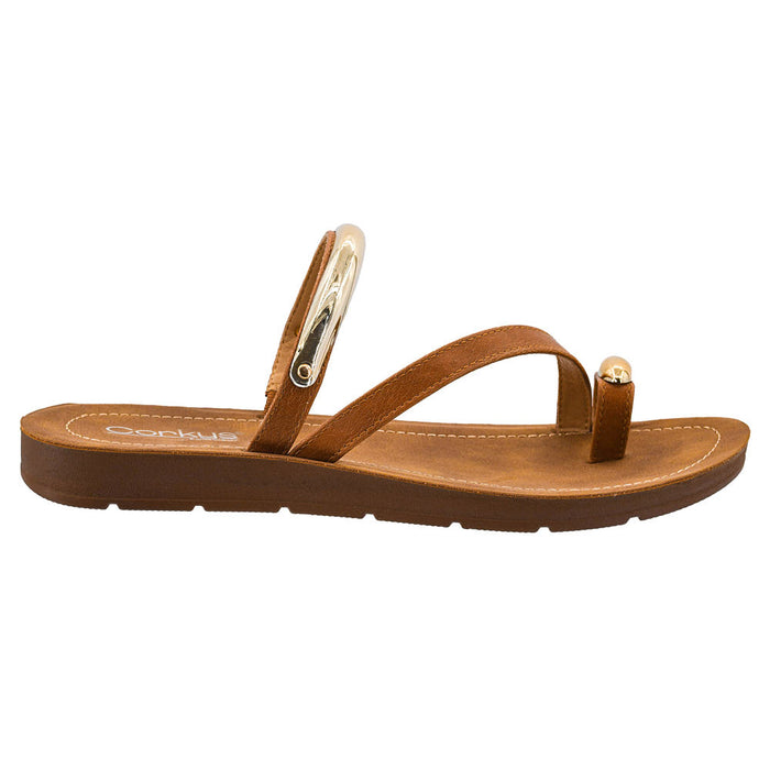 Corkys Footwear Women's Cognac Hit the Strip Sandal