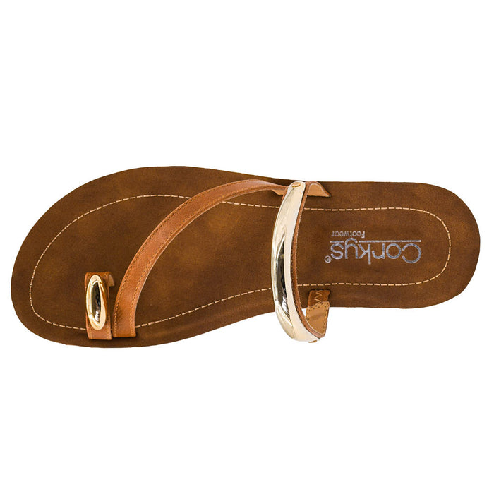Corkys Footwear Women's Cognac Hit the Strip Sandal