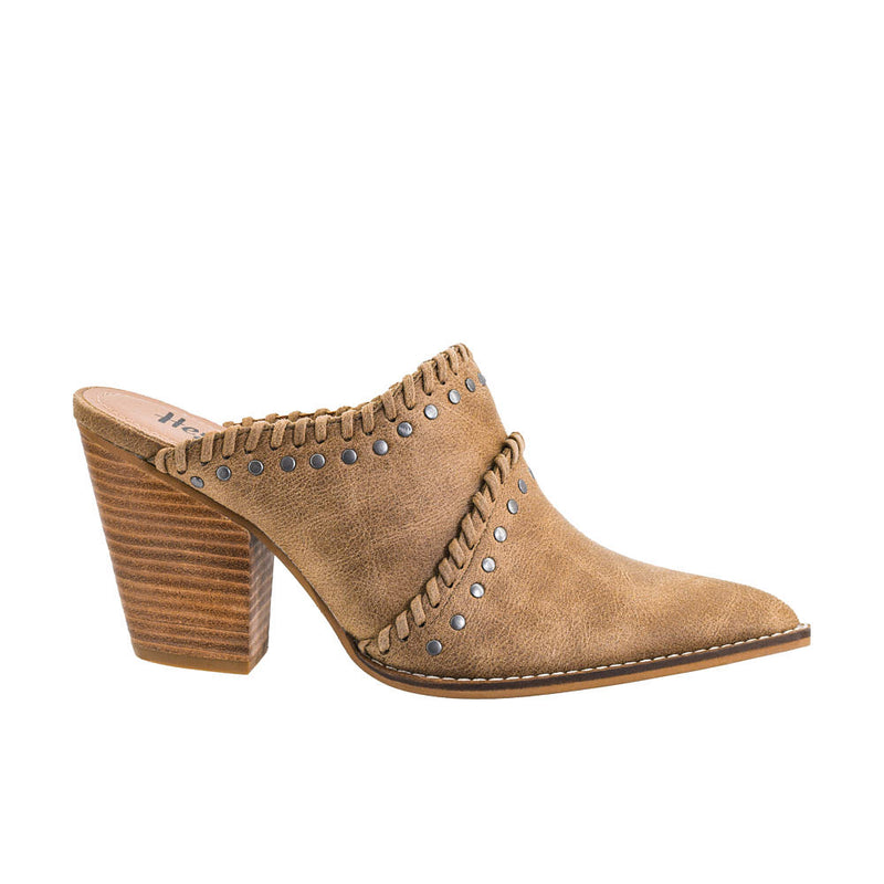 Corkys Footwear Women's Tan Suede Mini Cow Mule