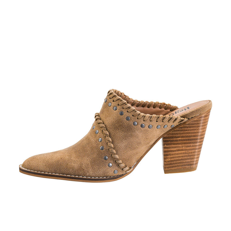 Corkys Footwear Women's Tan Suede Mini Cow Mule