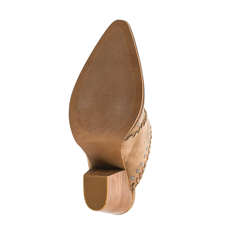 Corkys Footwear Women's Tan Suede Mini Cow Mule