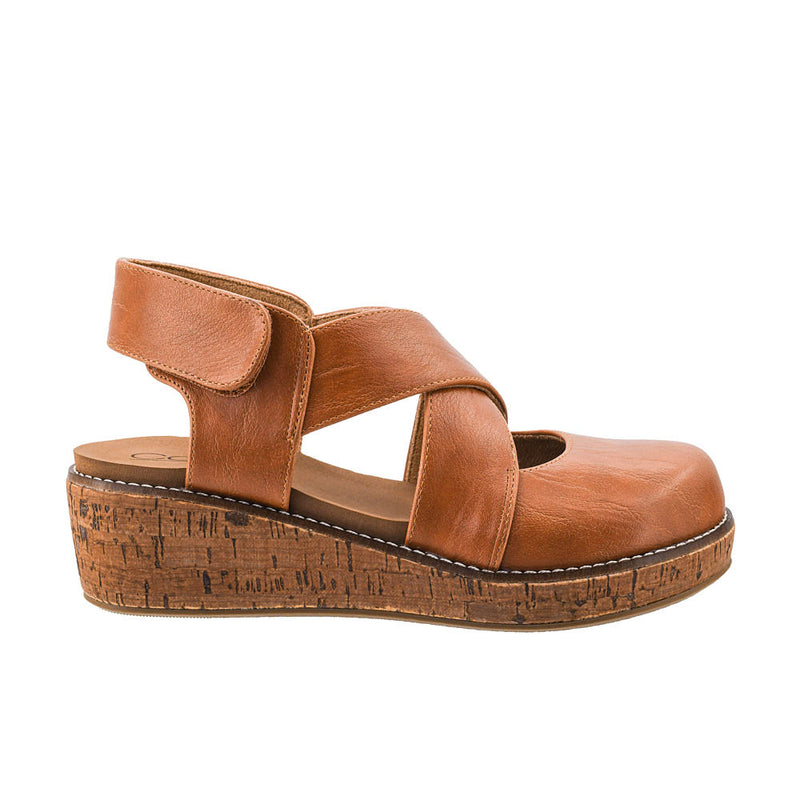 Corkys Footwear Women's Bring It In Cognac Wedge Sandal