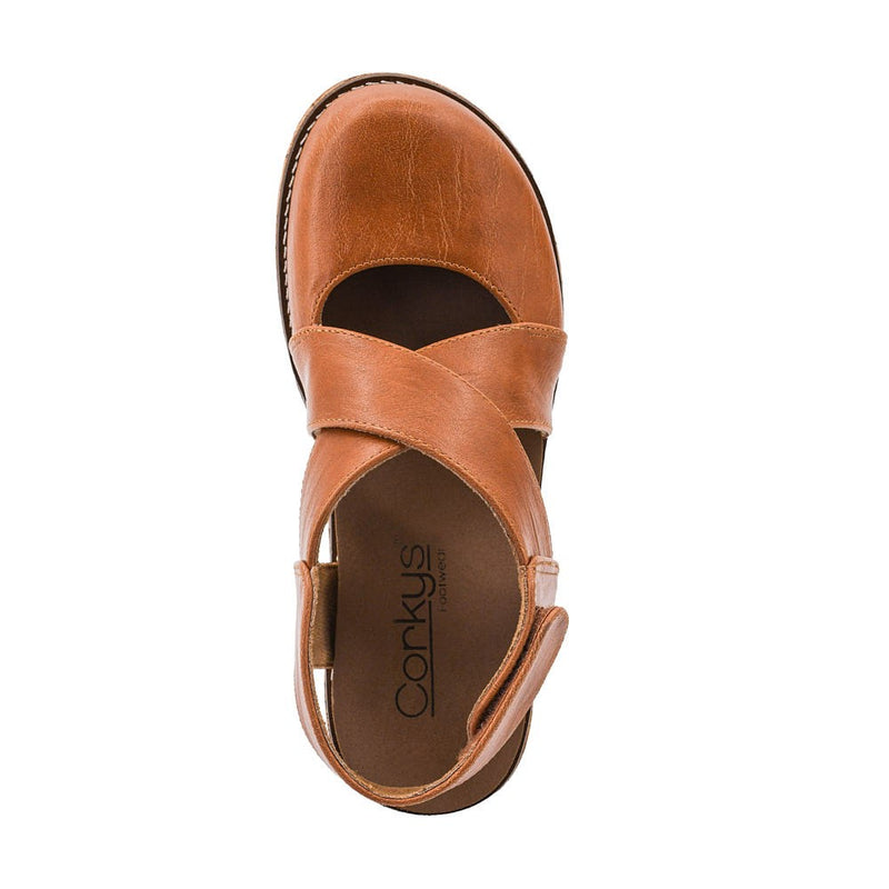 Corkys Footwear Women's Bring It In Cognac Wedge Sandal