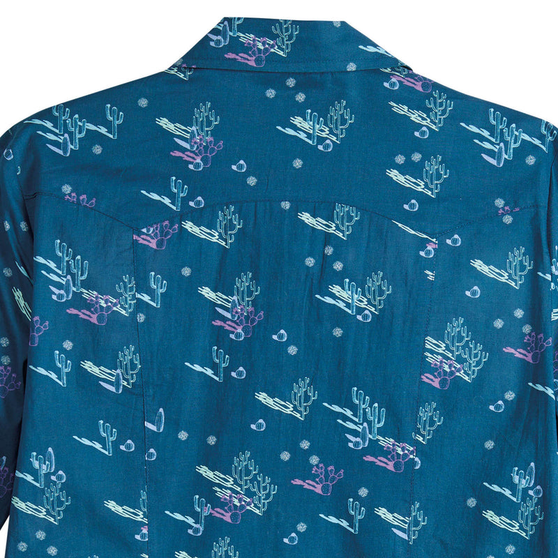 Tin Haul Womens Cactus Print Snap Shirt