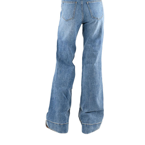Tin Haul Womens Wide Leg Claire High Rise Jean