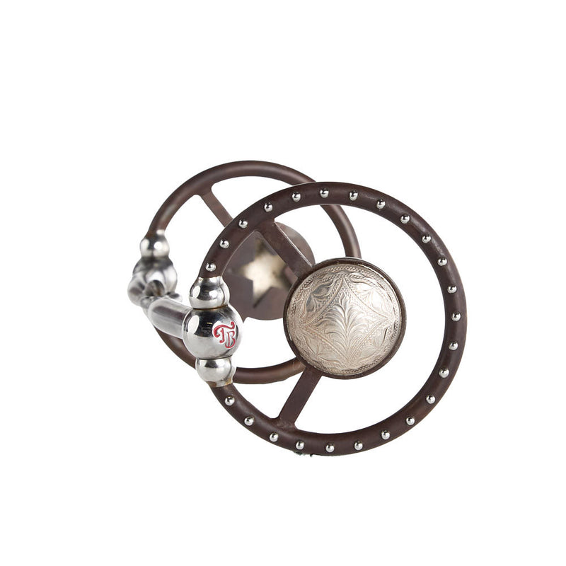 Tom Balding Bits Smooth Antique Brown Concho Snaffle Bit