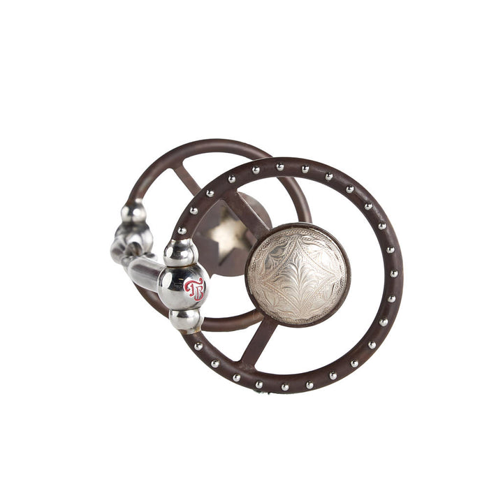 Tom Balding Bits Smooth Antique Brown Concho Snaffle Bit