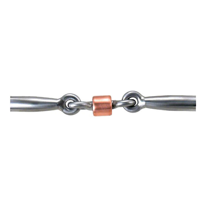 Tom Balding Bits Ballhinge D-Ring Slick 50 Snaffle with Hand Engraved Conchos