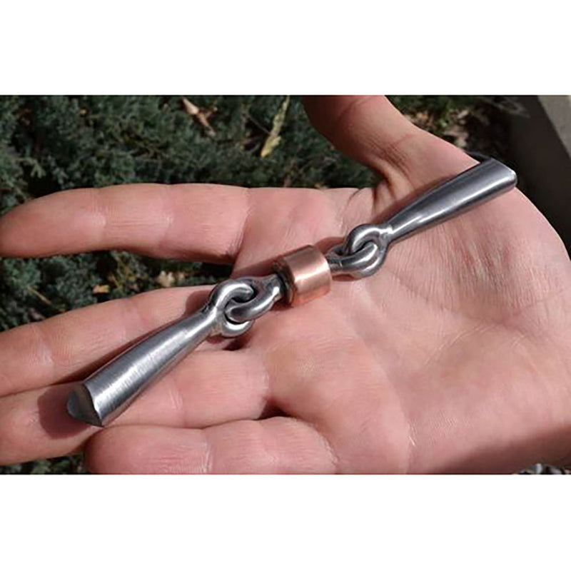 Tom Balding Bits Ballhinge D-Ring Slick 50 Snaffle with Hand Engraved Conchos