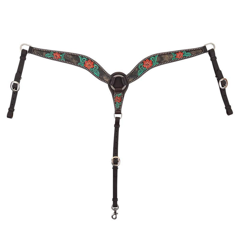 Circle Y Saddlery Cactus Flower Filigree Breast Collar