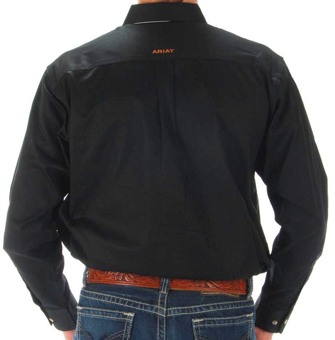 Ariat Men's Solid Twill Buttondown Black Shirt