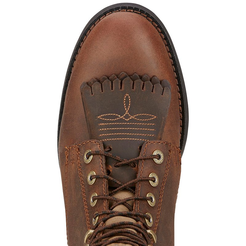 Ariat Women's Heritage Lacer II Distressed Brown 6 In Top Boot
