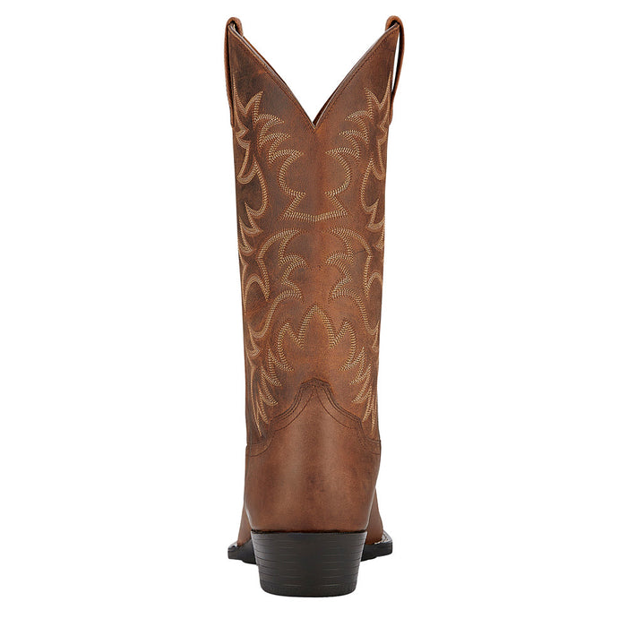 Ariat Men's Distressed Brown Heritage R Toe Cowboy Boot