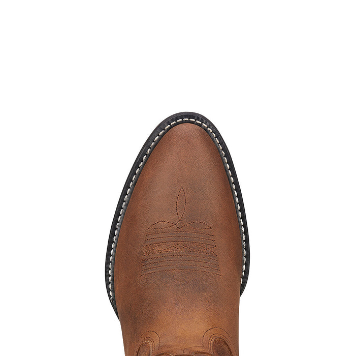 Ariat Men's Distressed Brown Heritage R Toe Cowboy Boot