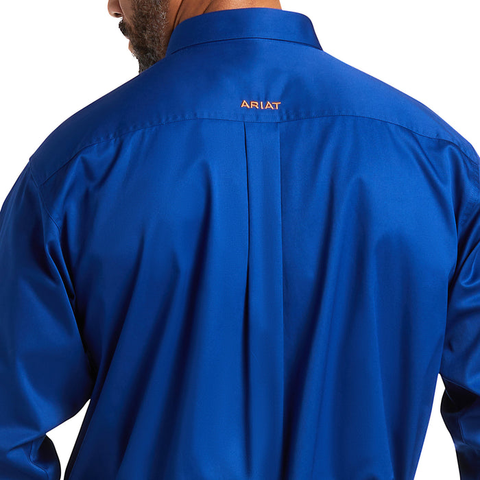 Ariat Men's Solid Twill Blue Button Down Shirt