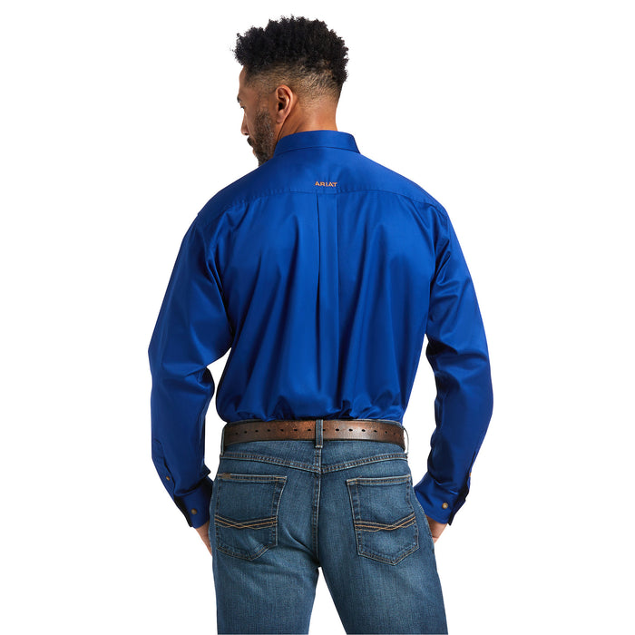 Ariat Men's Solid Twill Blue Button Down Shirt