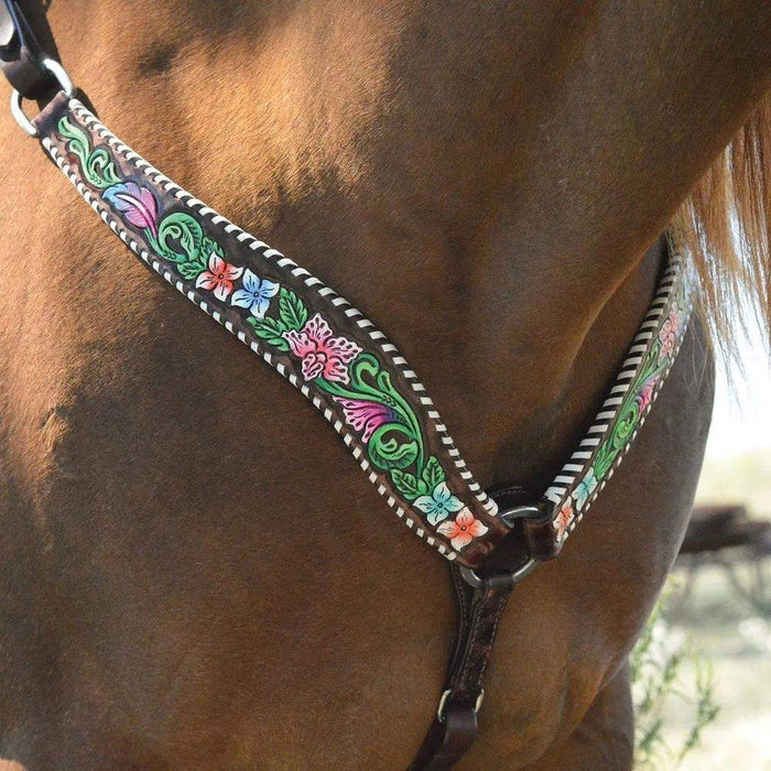 Circle Y Saddlery Vibrant Garden Breast Collar