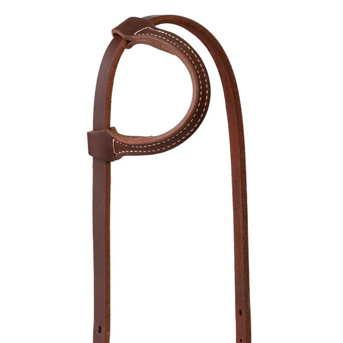 Coiffe Western Simple Oreille Pour Cheval – Cuir Brun – Old World Harness