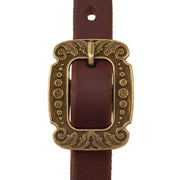 Weaver Leather Vintage Brass Center Bar Buckle Browband Headstall