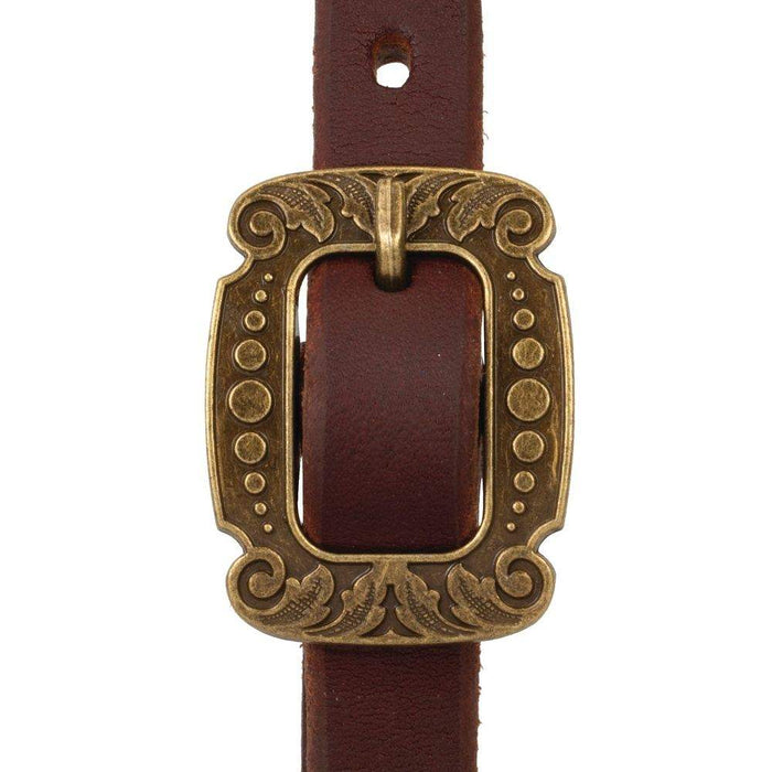 Weaver Leather Vintage Brass Center Bar Buckle Browband Headstall