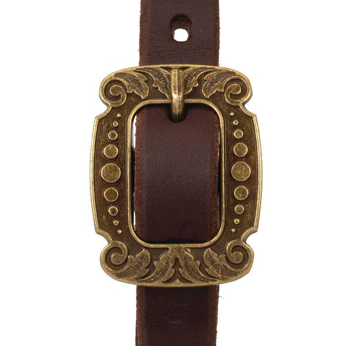 Weaver Leather Vintage Brass Center Bar Buckle Single Ear Headstall