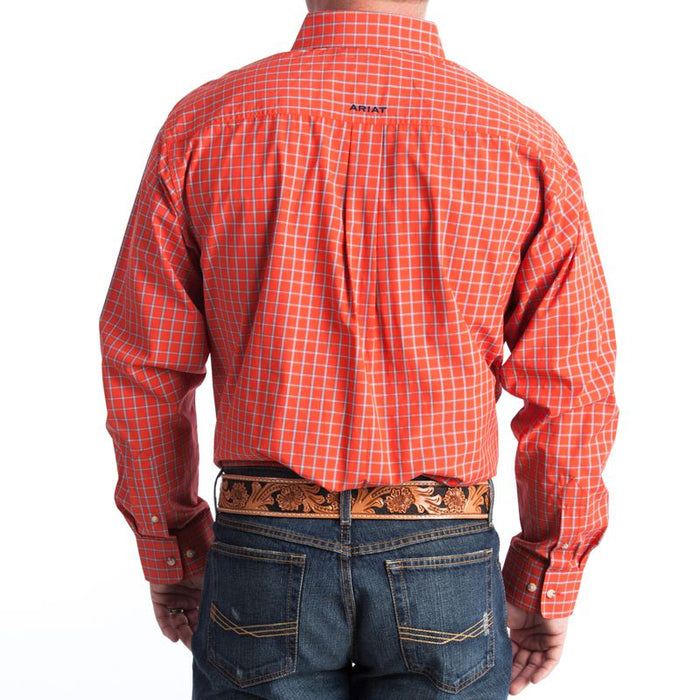 Ariat Men's Black White and Red Plaid Buttondown Shirt