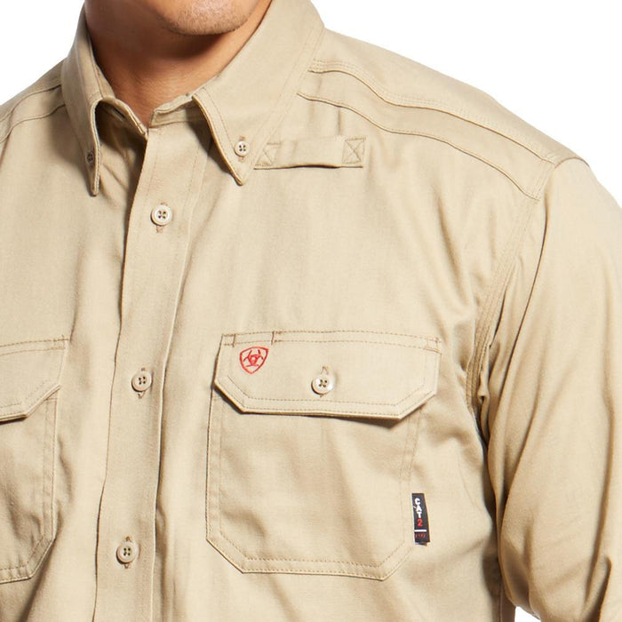 Ariat Men's Flame Resistant FR Khaki Work Shirt