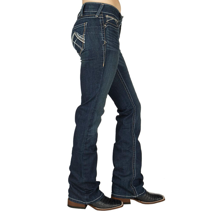 Ariat R.E.A.L. Mid Rise Stretch Whipstitch Boot Cut Jean