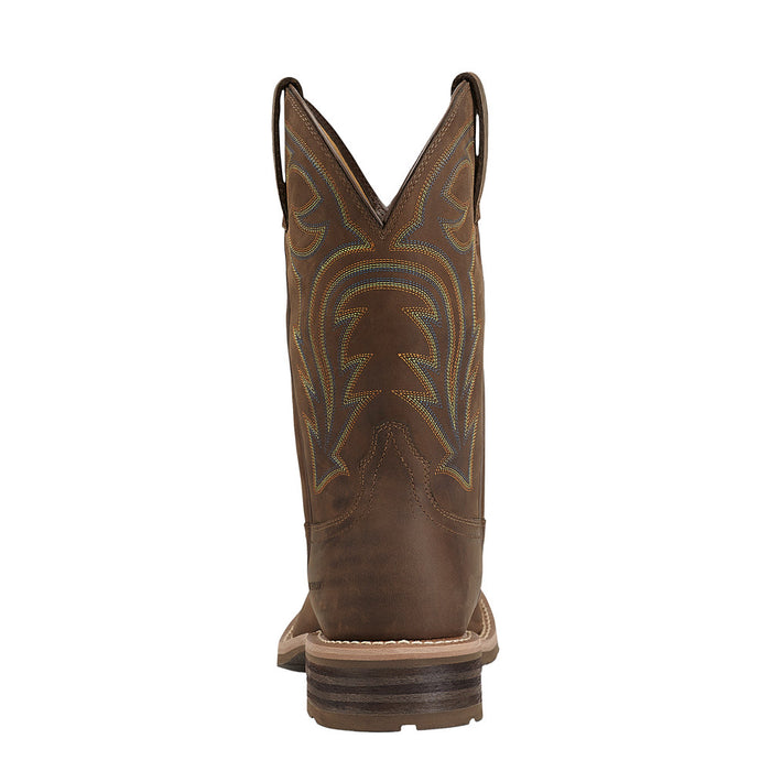 Ariat Men's Hybrid Rancher Oily Distressed Brown Waterproof Square Toe Boot