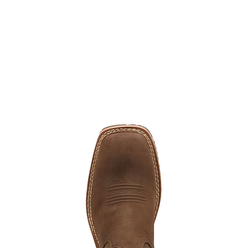 Ariat Men's Hybrid Rancher Oily Distressed Brown Waterproof Square Toe Boot