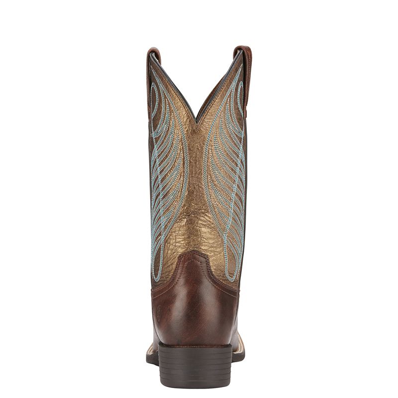 Ariat Women's Round Up Yukon Brown Cowgirl Boots