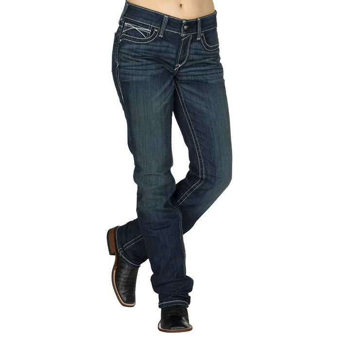 Ariat R.E.A.L. Mid Rise Stretch Icon Stackable Straight Leg Jean