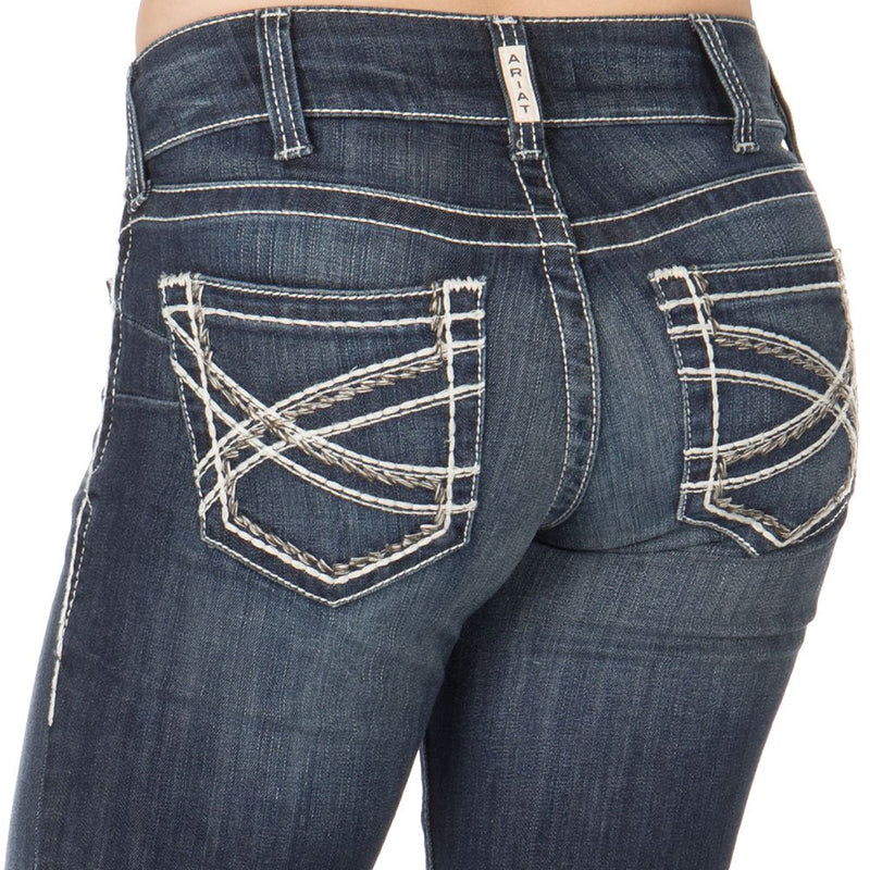 Ariat Women's R.E.A.L. Entwined Mid Rise Stretch Boot Cut Jeans