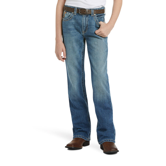 Ariat Boy's B4 Relaxed Boundary Bootcut Jeans