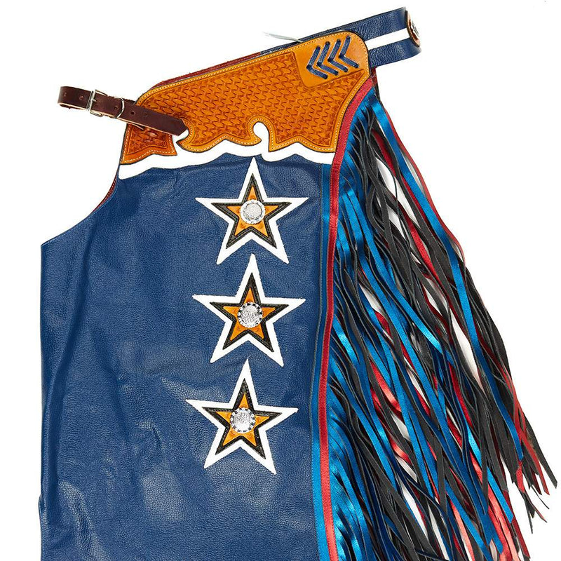 Jerry Beagley Braiding Company Small Adult Chap w/Flag