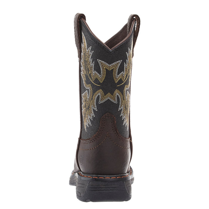 Ariat Kid`s WorkHog Bruin Brown Wide Square Toe Boot