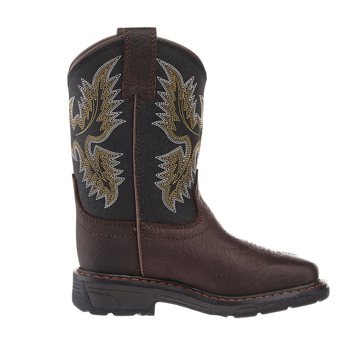 Ariat Kid`s WorkHog Bruin Brown Wide Square Toe Boot