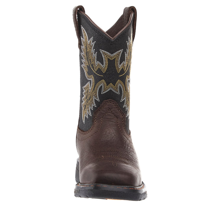 Ariat Kid`s WorkHog Bruin Brown Wide Square Toe Boot