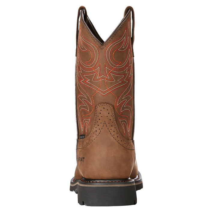 Ariat Mens Sierra Delta H2O Oily Brown 10in Top Work Boots