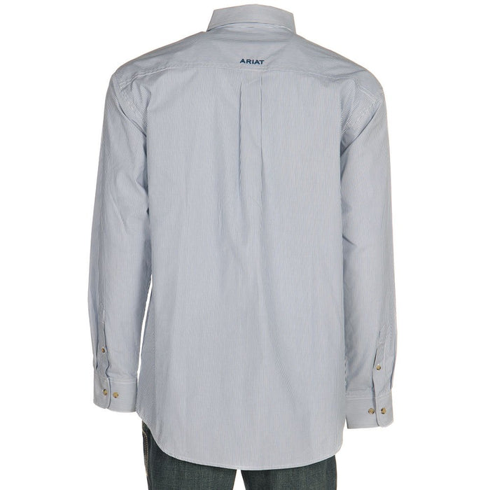 Ariat Men's Arait Dayne Mini Blue Stripe Long Sleeve Shirt
