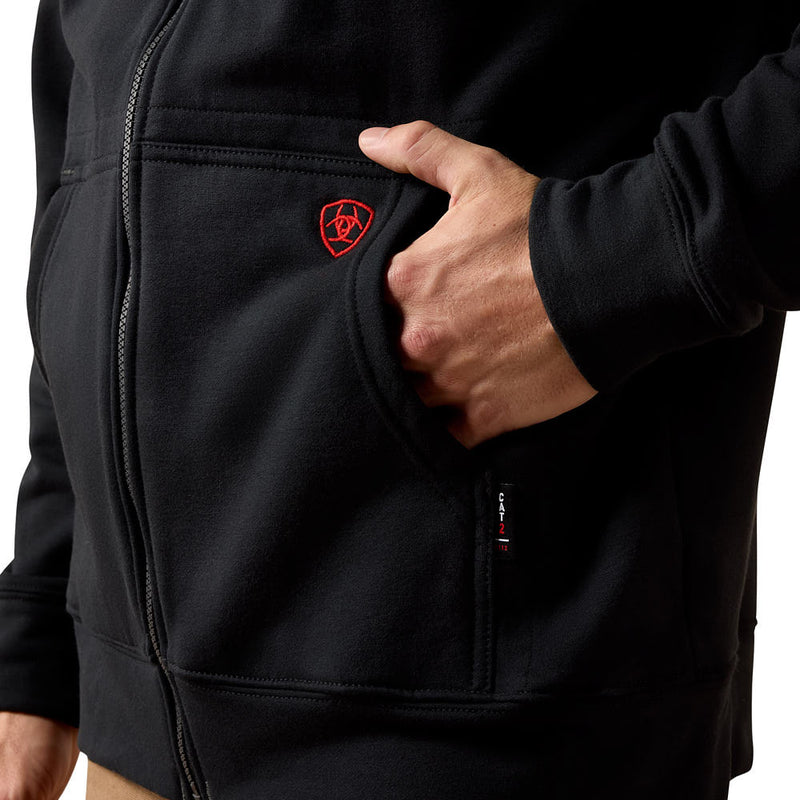Ariat Men's FR DuraStretch Black Zip Hoodie