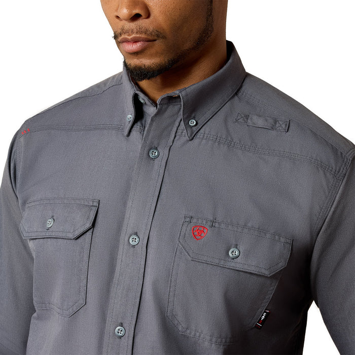 Ariat Men's Feather Light FR Gunmetal Work Shirt