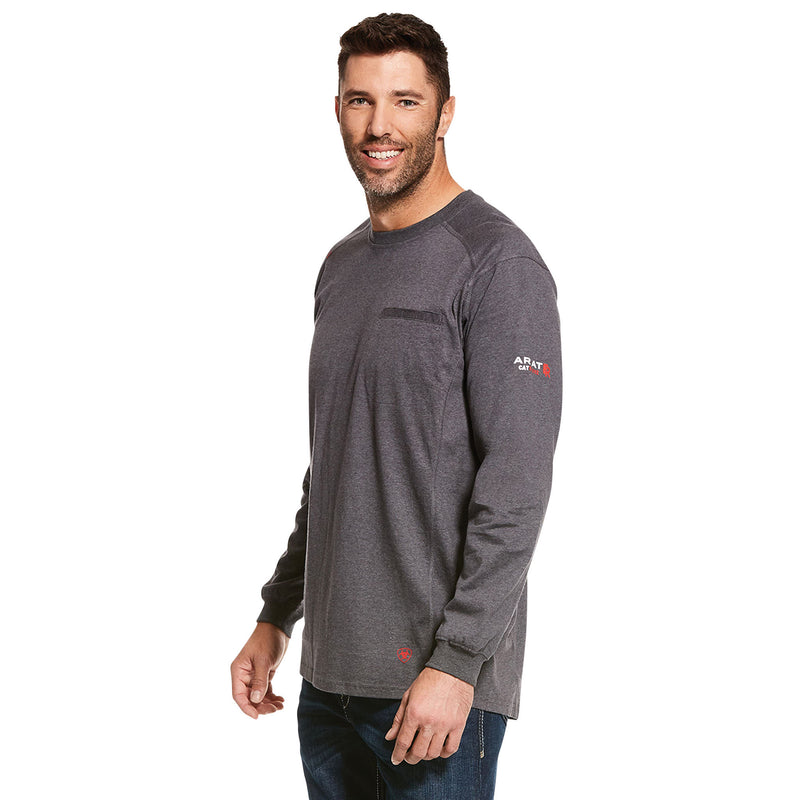 Ariat Mens FR Air Henley Charcoal Shirt