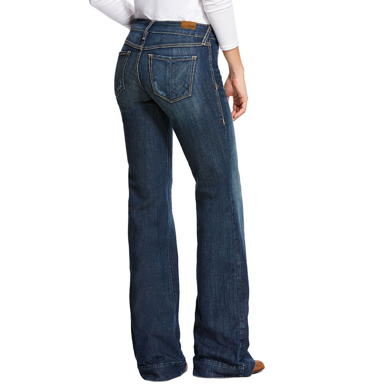 Ariat Women's Mid Rise Stretch Wide Leg Lucy Trouser Jeans