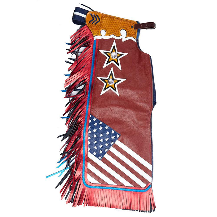 Jerry Beagley Braiding Company Medium Youth Chap w/Flag