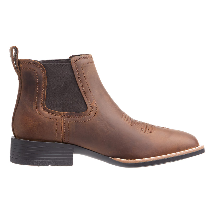 Ariat Mens Booker Ultra Brown Slip On Western Boot