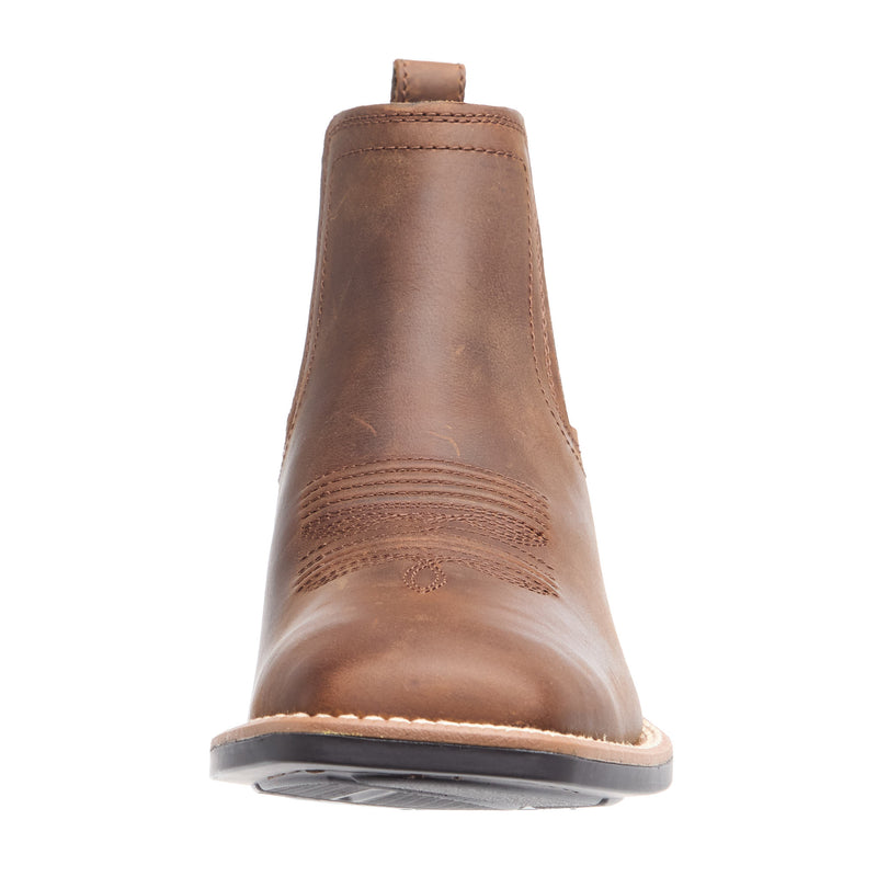 Ariat Mens Booker Ultra Brown Slip On Western Boot