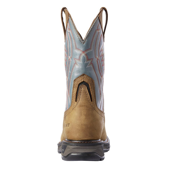 Ariat Men's Workhog TX Dare Aged Bark 11in. Steel Blue Top Soft Toe Work Boot