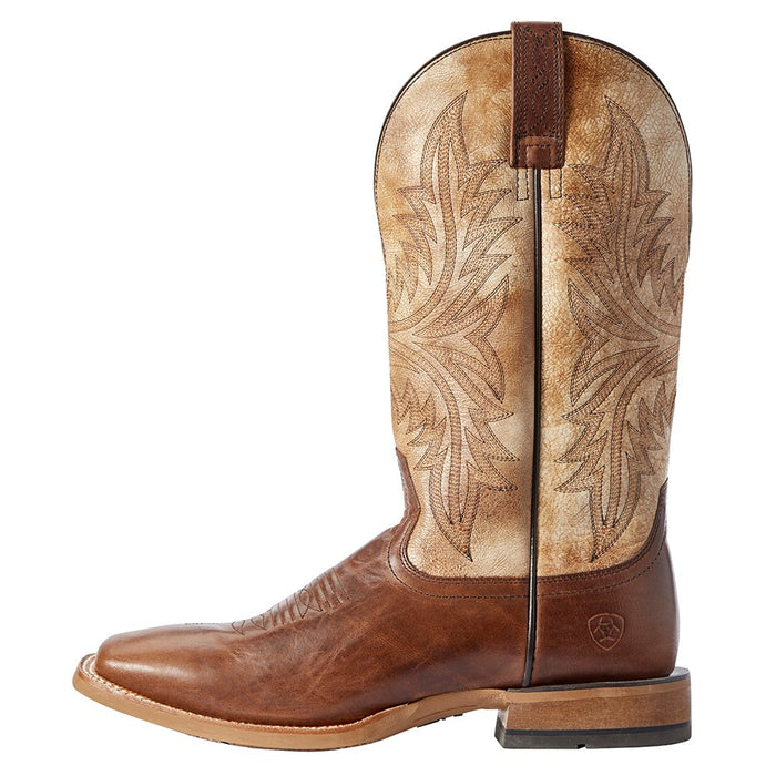Ariat Men's Ariat Red Brown Cowhand 13in. Tarnished Alabaster Top Cowboy Boots